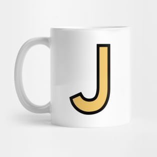 Funky Yellow Letter J Mug